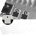 100PCS TO-220 Alumina Ceramic Sheet Cooling Pad Insulating Sheet 3.2mm Hole for MOS Transistor IGBT 14x20x1mm/ 0.55 x 0.79 x 0.04in gallery image