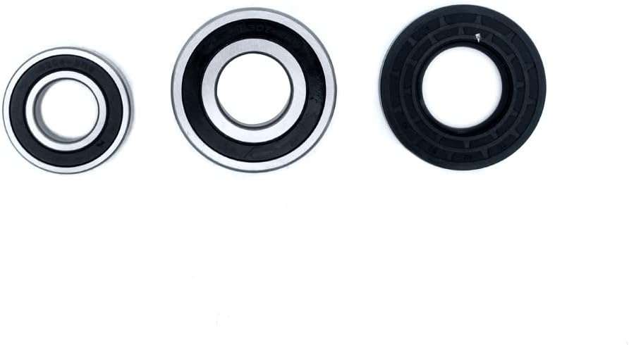 Yuxarıdan aşağı view of two bearings and one tub seal