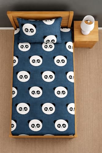 Image of DECORUM Glace Cotton Single Bedsheet with 1 Pillow Cover | Soft, Durable, Lightweight & Skin-Friendly Fabric| Suitable for Single /Diwan Bed Size