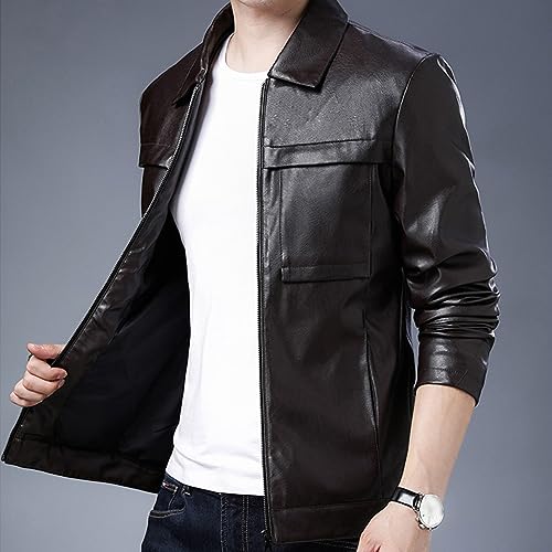 Chaqueta Liviana de Cuero para Hombre miniatura 3