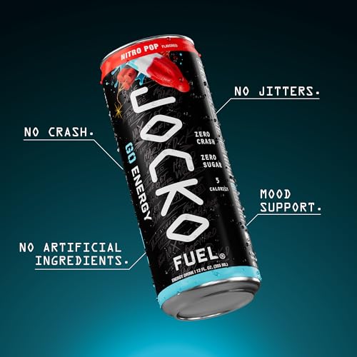 Image of Jocko Fuel GO Energy Drinks, Variety Pack - 95mg Caffeine with Added Adaptogens, Vitamin B12 & B6, & L Theanine for Mood & Focus Support, No Sugar, 12 Pack - Packaging May Vary