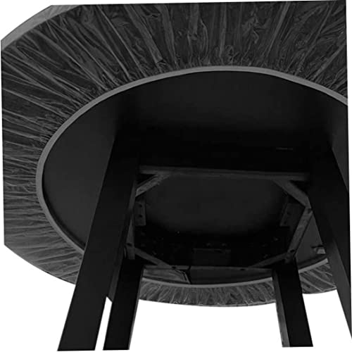 Nappe ajustée en vinyle imperméable et couverture de table ronde transparente élastique