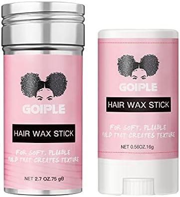 Goiple Wax Stick for Hair, Hair Pomade Stick, Long-Lasting Styling Wax Stick Hair (2.7+0.56 oz)