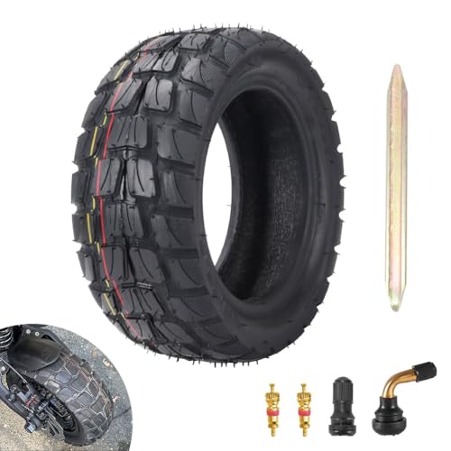 90/55-6 Scooter Tire 10 inch Off Road Tubeless Tires 10x3.0 Wider & Thicker Rubber Explosion-proof Tire Motorcycle Electric Scooter Tires Outer Tire Replace for 90/55-6 80/65-6 Tyre Wheel Parts