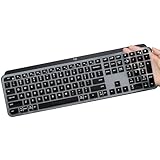 Keyboard Cover for Logitech MX Keys S Wireless Keyboard/Logitech MX Keys Advanced Wireless Keyboard/Logitech Craft Keyboard Ultra Thin Silicone Keyboard Protective Accessories Cover Skin -Black