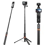 K&F CONCEPT – K&F CONCEPT 168 cm Selfie-Stick, 2-in-1Selfie Stick Stativ f