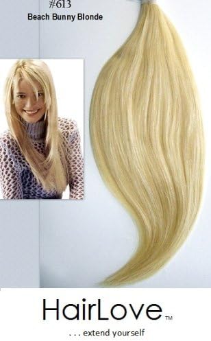 HairLove Elite Clip In Hair Extensions, 21 Clips, 150g (18", 613 Beach Bunny Blonde)