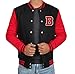 Black and Red Letterman Jacket Men - High School Varsity Mens Baseball Jacket