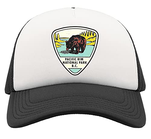 Gorra de Oso de Pacific Rim Estilo Retro Trucker Snapback Negra de Béisbol