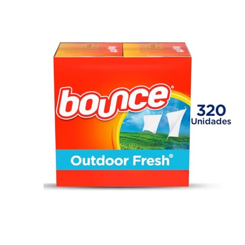 Folha de tecido amaciante Bounce para secadora Outdoor Fresh (2 x 160 unidades), 320 unidades
