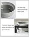 Ceramic Grey Dog Bowl Set - 6 inch Wide Pet Food & Water Bowls, Elevated Feeding Porcelain with Metal Stand for Indoor Cats and Medium Dog,2 Bowls+1 Stand Set for Wet and Dry Food