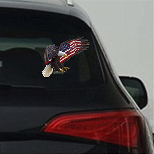1X Flying Eagles Decal American Eagle Decal Logo Sticker Fits Car Hood Decal Bonnet Side Univeral Eagle Stickers Window Decals For Vehicles Birds Emblem Badge 14X12Cm Auto Styling Car Graphics #TOP2