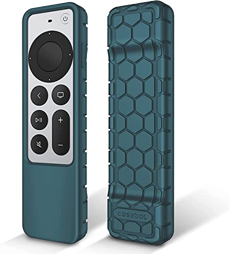 Fintie for Apple TV 4K 第3世代 2022/2021 / TV HD リモコンカバー シリコン保護ケース 軽量 滑りとめ 耐衝撃 握りやすい Siri Remote 専用保護カバー(ダークシアン)の商品画像（Amazon）