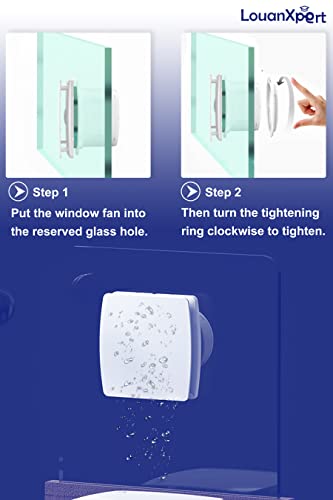 Louanxpert 4 Inch Exhaust Fan, 76Cfm Silent Bathroom Extractor Ventilation Fan With Anti-Backflow Check Valve, 3.3Ft Us Cord For Kitchen, Greenhouse, Garage #TOP4