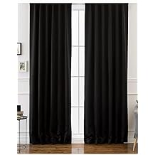 Evdepo Home Karartma Blackout Pilesiz Tek Kanat Fon Perde Siyah 120 x 250 cm