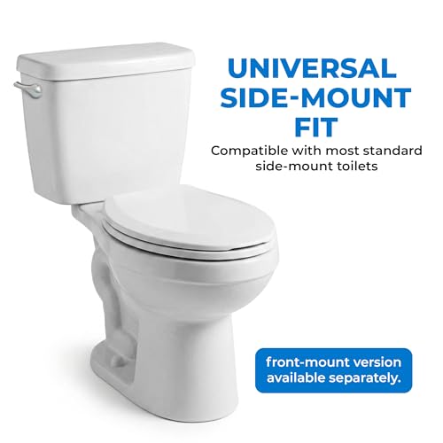 Image of Qualihome Chrome Finish Side Mount Toilet Handle Replacement Kit, Universal Toilet Tank Flush Lever Fits Most Standard Side-Mount Toilet Tanks