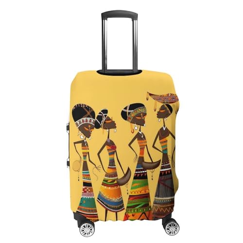 Creative African Culture Luggage Cover, Elastic Luggage Protector Fits 19-32in Suitcases, Washable & Anti-Scratch Suitcase Cover for Men Women S4