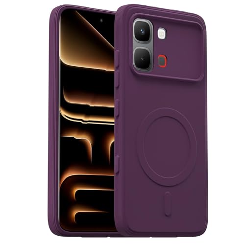 Image of Back Cover Infinix Note Edge 5G | MagFit Ring Design (Non-Magnetic) | Shockproof Case | Anti-Slip Grip | Raised Camera Edges | Slim Protective Case for Infinix Note Edge 5G (Purple)