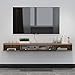 Pmnianhua Floating TV Shelf, 55'' Wall Mounted TV Stand Floating TV Console Media Entertainment Under TV Shelf for Bedroom Livingroom (Walnut)
