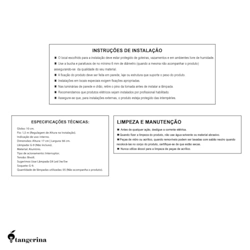 Luminária de Teto Lustre Pendente Jabuticaba com 5 Globos de Vidro 1,5m de Fio Soquete G9 Bivolt (Do