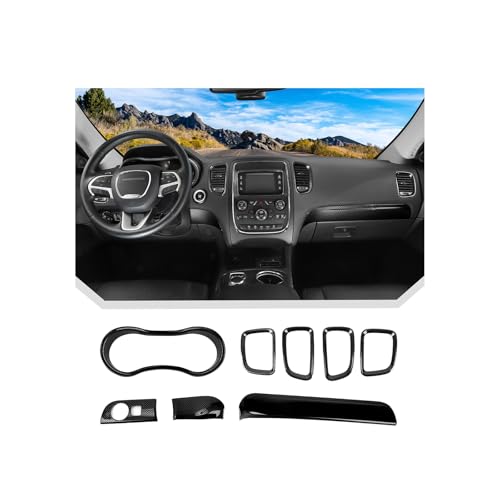 JeCar 8pcs Carbon Fiber Dash Trim Kit for 2014-2020 Dodge Durango Interior Accessories