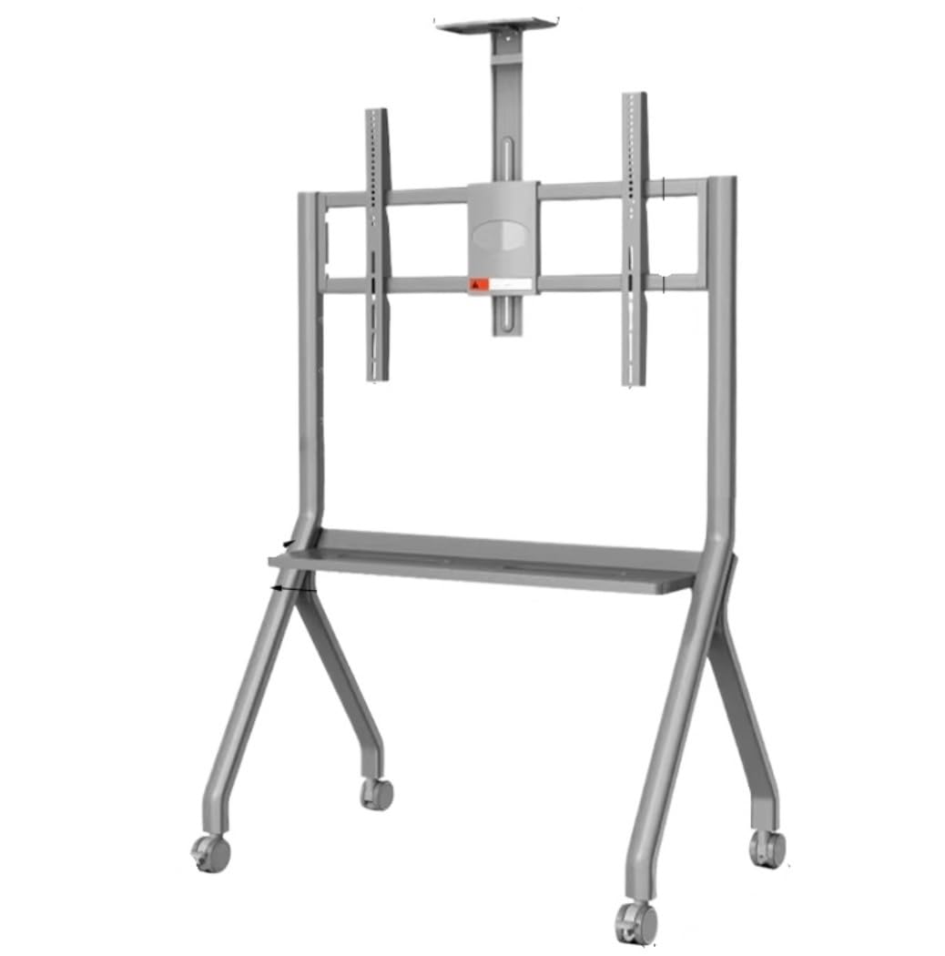 DFGHNBVC Universal Tv Stand Television Stands Tv Stand Tvstand Rolling Mobile Tv Stand With Wheels For 55-100 Inch Lcd Led Screens Tvs, Height-Adjustable Tv Cart With Shelf Tv Bra,Silver-55