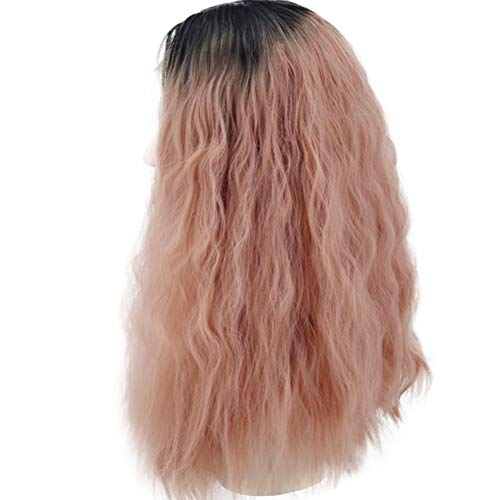 Lurrose Peruca de cabelo encaracolado muito longo Acessórios para cabelo elegante Capa de peruca req