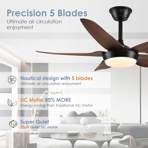 43-inch-Modern-Ceiling-Fan-with-Light-and-RemoteAPP-Control-Dimmable-3-Color-Temperatures-Reversible-Mute-Ceiling-Fan-Flush-Mount-LED-Ceiling-Fans-for-Bedroom-Living-Room-Outdoor-Use