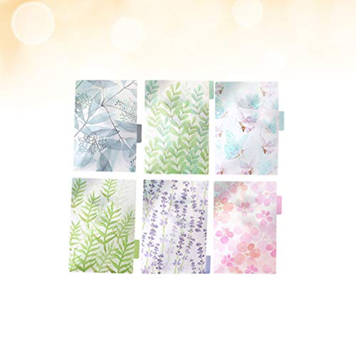 Kisangel 6 peças divisórias coloridas de polipropileno para classificação de páginas, separadores de