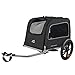 Retrospec Rover Hauler Pet Bike Trailer - Small & Medium Sized Dogs Bicycle Carrier - Foldable Frame with 16 Inch Wheels - Non-Slip Floor & Internal Leash - Black, One Size
