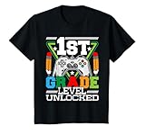 Kids 1st Grade Level Unlocked - First Day of School Video Game T-Shirt