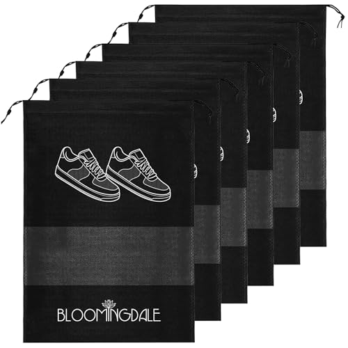 Image of Bloomingdale Shoe Bag for Travel & Storage Travel Organizer for Women & Men Travel Accessories Shoe Organizer Shoe Bags Pouches Travel Shoe Cover for Travelling Travel Essentials, Pack of 6 Shoe Pouch