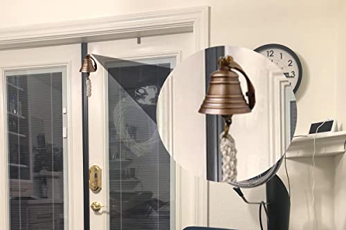 The Metal Magician 2" Antique Brass Bell Quality Marine Wall Mounted Ship Hanging Bell Perfect For Dinner, Indoor, Outdoor, School, Bar, Reception, Last Order & Church #TOP5