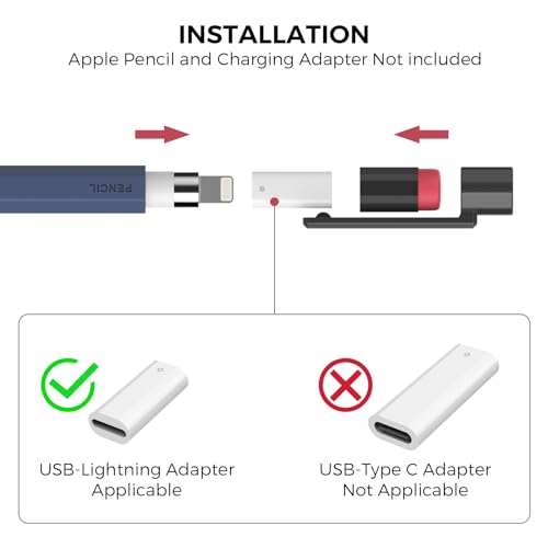 Funda protectora de silicona compatible con Apple Pencil 1ª gen 4