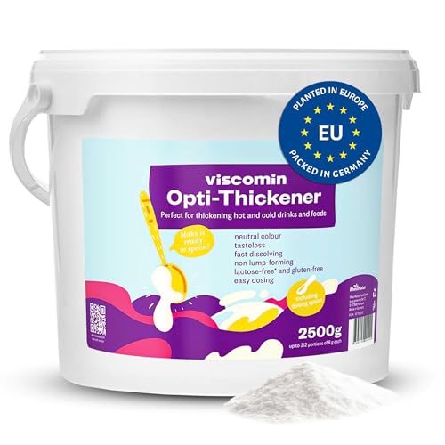 RheinNatur Viscomin Andickpulver 2,5 kg - Andickungspulver für Getränke & Speisen - Verdickungsmittel zur Andickung von Getränken und Speisen - Vegan & geschmacksneutral