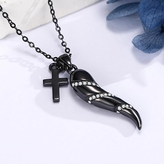 Italian Horn Necklace for Men S925 Sterling Silver Cornicello Necklace Women Italian Pepper Amulet ltalian horn charm Amulet Jewelry Gifts for Men Women - Image 3