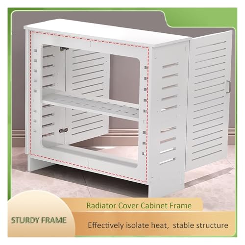 Cache-radiateur avec étagère armoire en bois pour maison