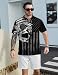 DOPINDU American Flag Mens Henley Polo Shirts Skull Print Collarless Golf Shirts for Men Short Sleeve Quick Dry Casual Shirt