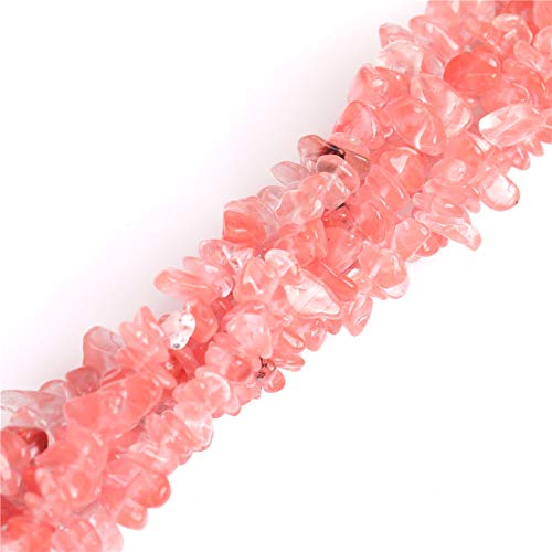 Image of 5-8mm Cherry Quartz Chips Natural Chip Stone Beads for Jewelry Making