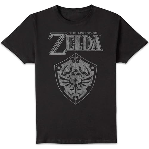 Zavvi The Legend of Zelda Hyrule Shield Distressed Unisex T-Shirt - Black M