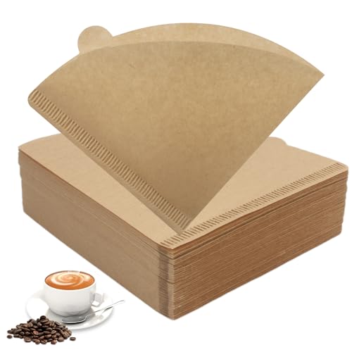 200 Pezzi Filtri Caffe Americano 02,Carta Filtro per Caffè,Naturale Filtro di Carta per Caffèi,Filtri Caffe Americano 2,Filtri in Cartai per Caffè per Filtri a Mano, Caffettiera,1-4 Tazze