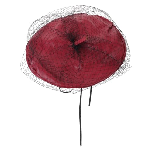 WRITWAA Béret Femme Chapeau avec Voile Fascinateur Vintage Artiste Peintre Français