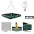 MIXXIDEA Bird Feeder Hanging Tray, Bird Feeders for Outdoors, Wooden Seed Tray Platform Mesh Seed Platform for Garden Yard Outside Decoration Attracting for Wild Birds (Green-1pk)