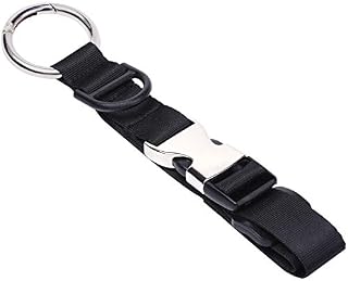 Wisdompro Add a Bag Luggage Strap Jacket Gripper Holder, Carry Clip Strap with D-buckle, Heavy Duty Baggage Suitcase Belt StrapTravel Accessories - Black