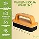 Ekoja – Handpadhalter aus Holz mit Stiel – Handpad zur Holztisch-Pflege – Wiederverwendbarer Padhalter mit Polierpad – Möbelpflege Innen – Holzpflege-Set für Parkett und Möbel