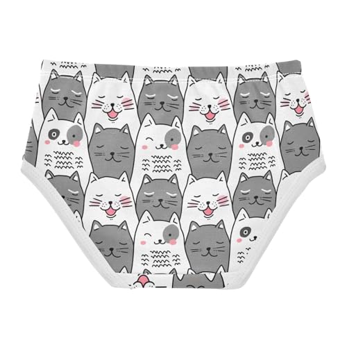 Joisal Cute Cats Gray White Toddlers Underwear Floral 2t Cotton Girl Panties Cute Animals Briefs Underpants2