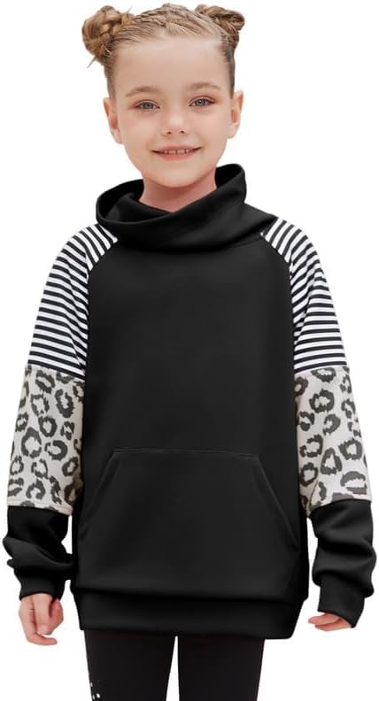 Mirawise Girls Sweatshirt Long Sleeve Hoodie Shirts Pullover Sweater Oversized Cute Clothes Kids Outfits Tops with Pocket - Image 2