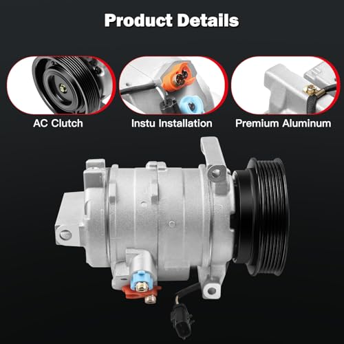 Image of cciyu Air Conditioning Compressor for Chrysler 300 for Dodge Charger Magnum | 2.7L 3.5L 2005-2006 Replaces AC Compressor for Car