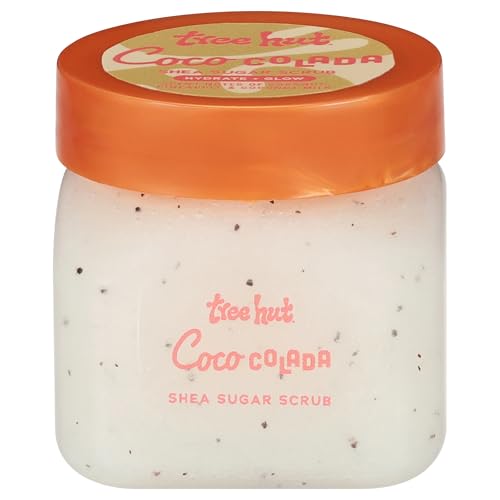 Image of Tree Hut Mini Coco Colada Body Scrub, Exfoliating & Hydrating Sugar Scrub with Shea Butter, Smooth Skin, Body Exfoliator For All Skin Types, Self Care Gifts for Women, Vegan, Travel Size, 3.4 oz