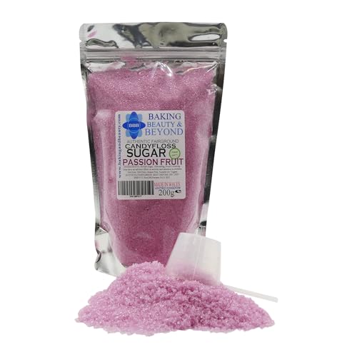 Baking Beauty and Beyond Premium Candy Floss Sugar 200g - Passion Fruit Flavour